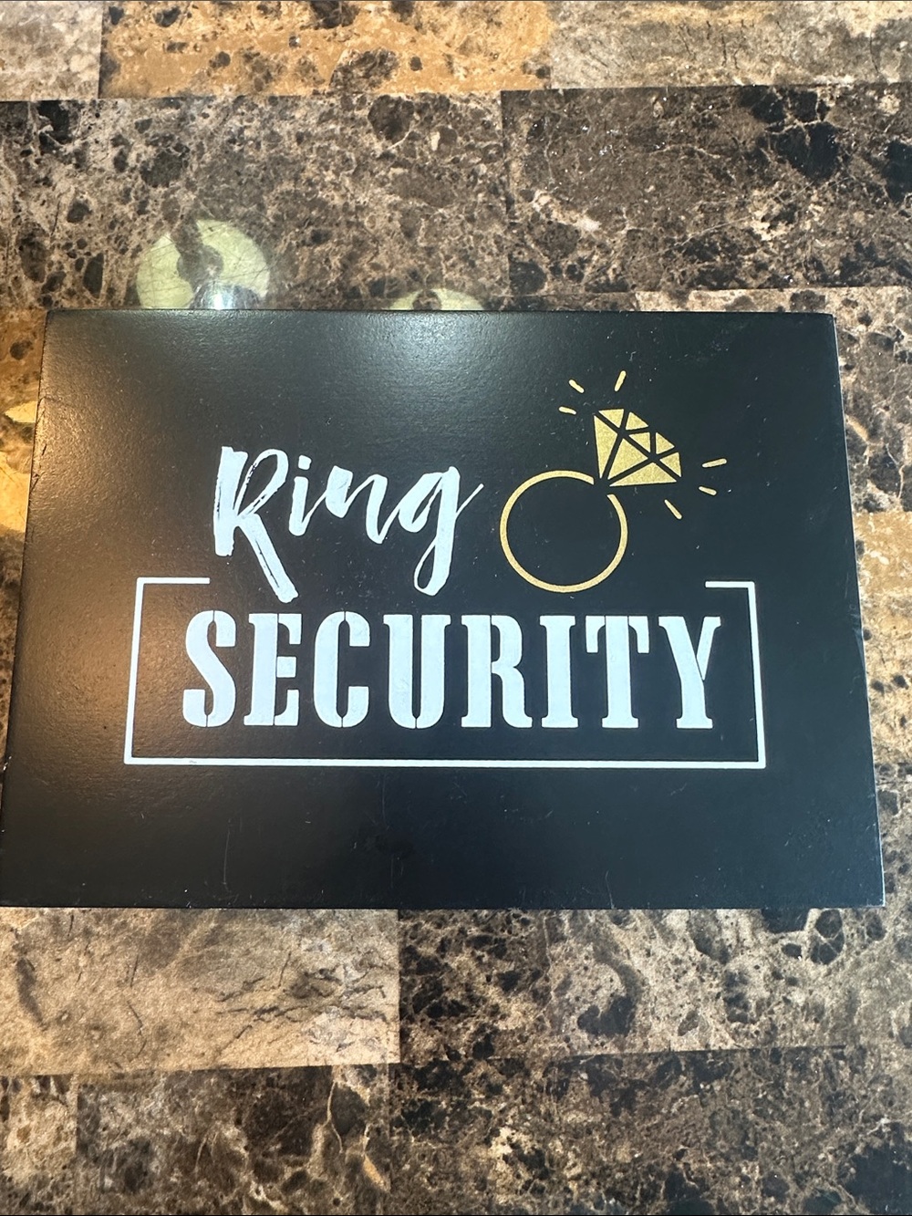 Wedding Ring Security Wood Box